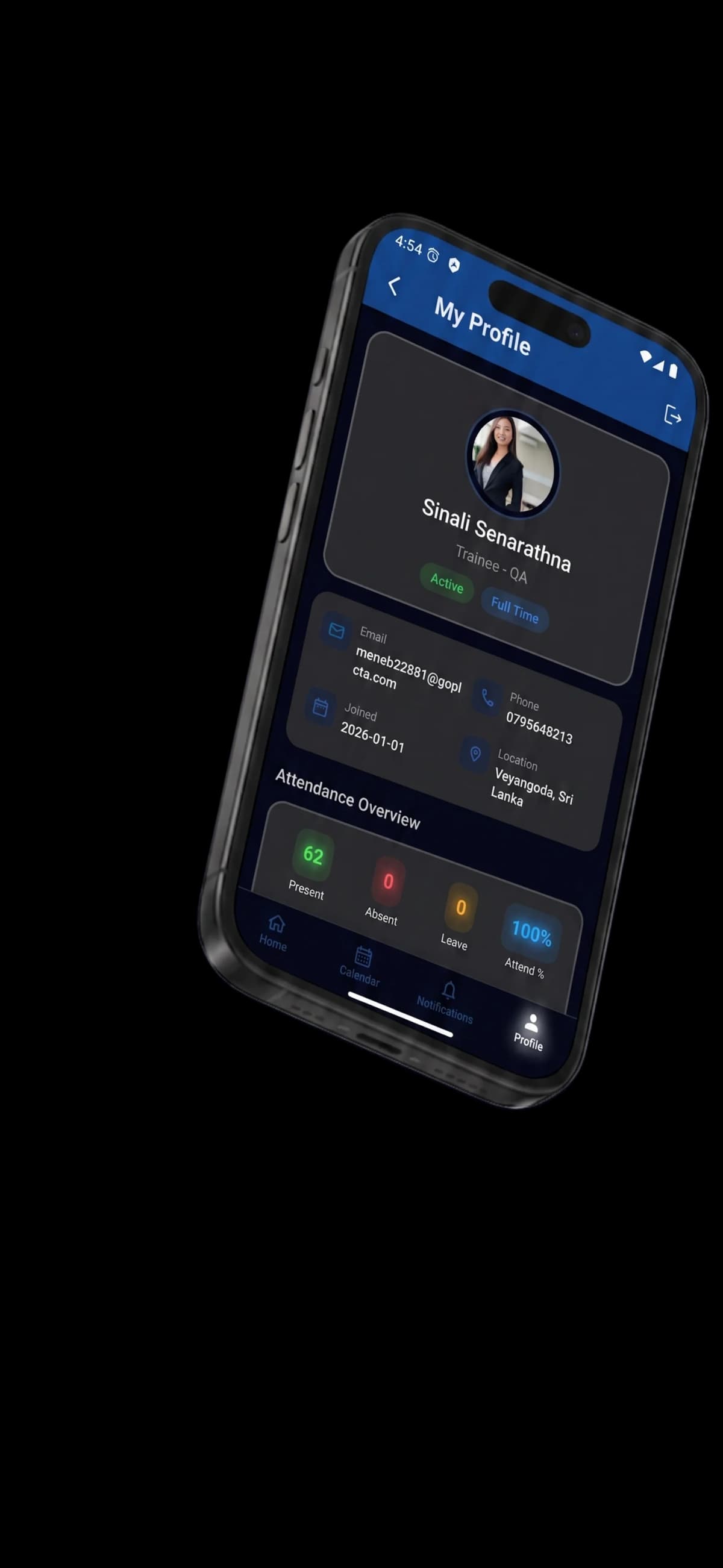 Mobile App View 1 Dark